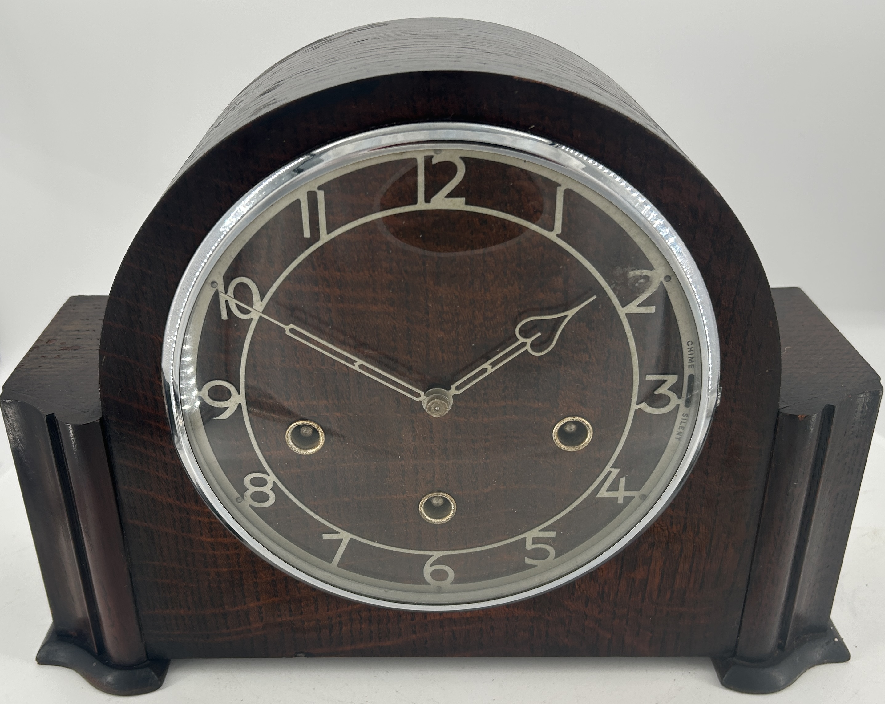 Great Art Deco Westminster chime Mantle clock – ca 1930 Mantle Clock Antique Clocks 9